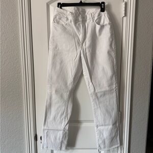 Good American White Straight Leg Jeans